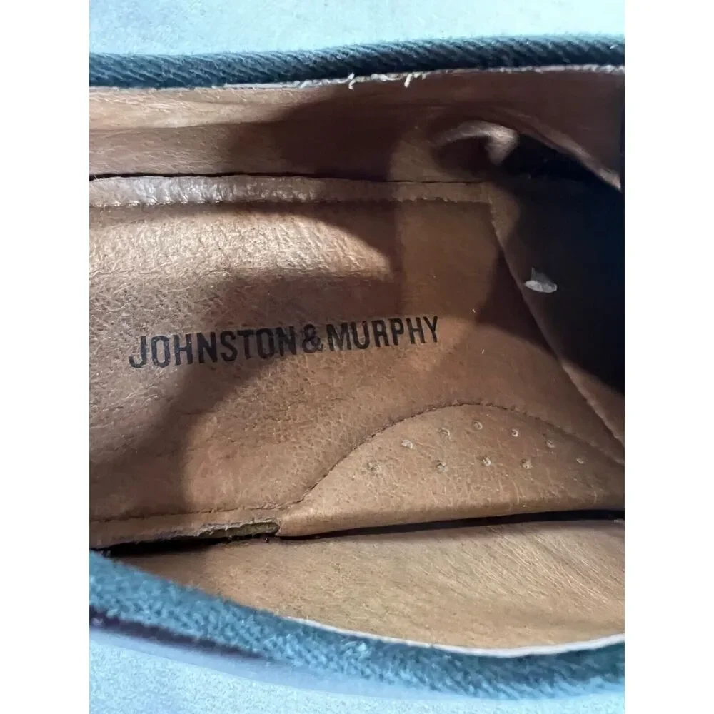 Johnston & Murphy Mens Black Leather Lace-Up Oxford‎ Dress Shoes Sz 8 Dress Work